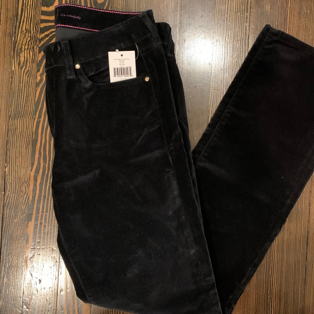 Kate Spade Broome Street black velvet jeans